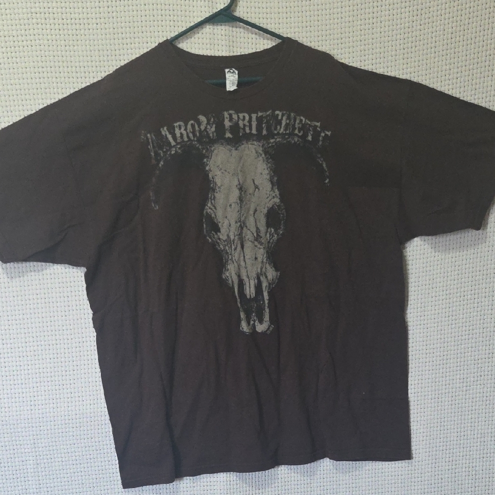 Vintage Dark Brown Skull Graphic Men's T-Shirt 2XL